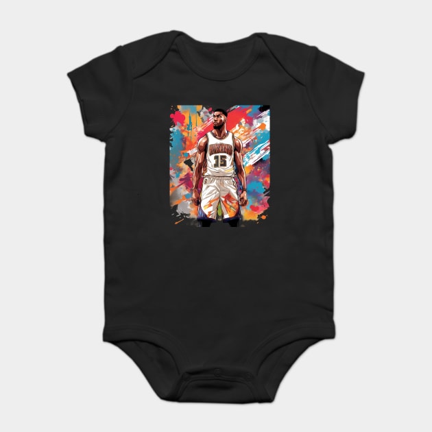 trick shot basketball Baby Bodysuit by animegirlnft
